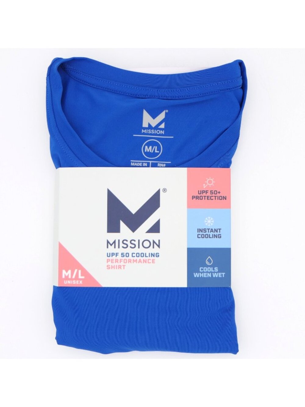 Mission UPF 50 Cooling Performance Shirt Long Sleeve Unisex Lapis Blue